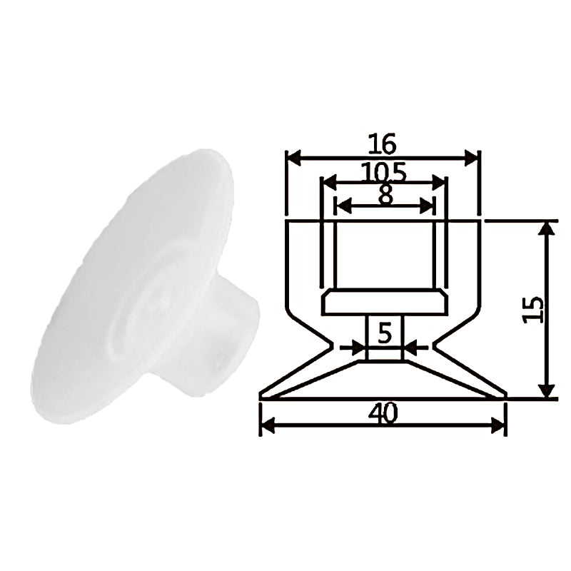 Pneumatic suction cup TS1-40