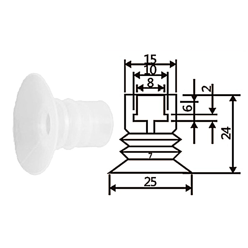 Pneumatic suction cup TS3-25