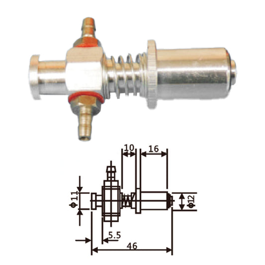 Vacuum Cup Holder Connector VFIL-S-10-P12-铝大头金具