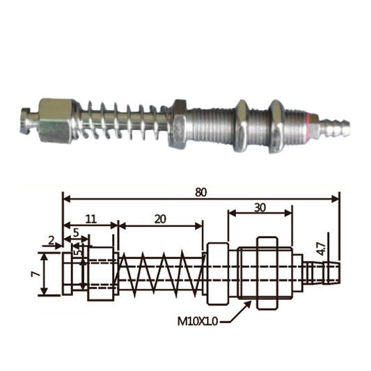 Vacuum Cup Holder Connector JH07-1080B-小头后进气金具