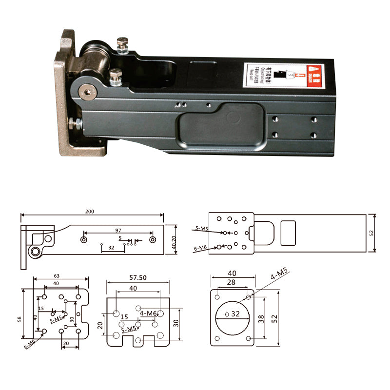 Pneumatic Side Pose Hinge Turning Cylinder JDCH-3240DL