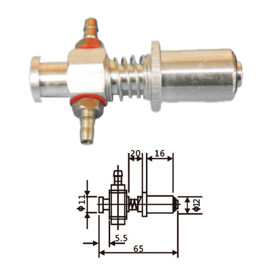 Vacuum Cup Holder Connector VFIL-S-20-P12-铝大头金具