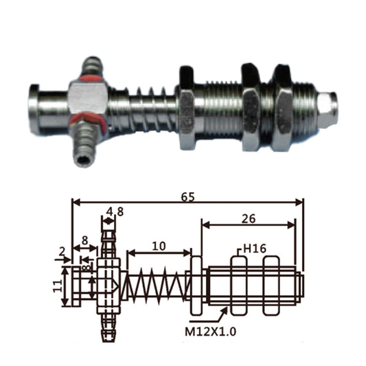 Vacuum Cup Holder Connector JD11-1265B-大头金具加牙长