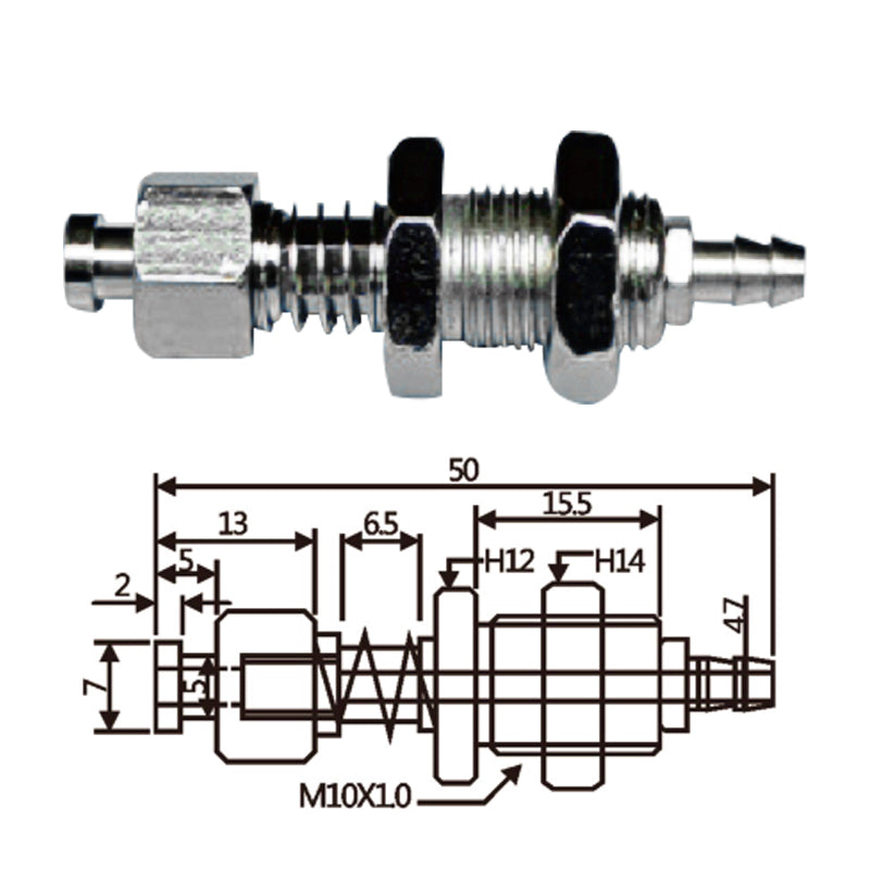 Vacuum Cup Holder Connector JFH07-1050-防转后进气金具