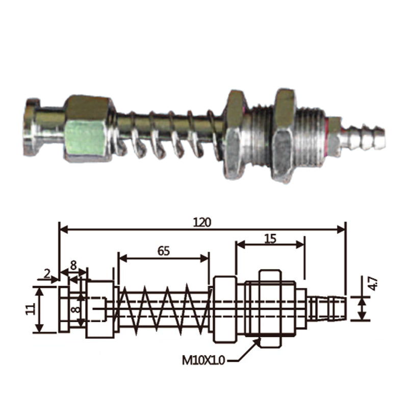 Vacuum Cup Holder Connector JH11-10120A-大头后进气金具