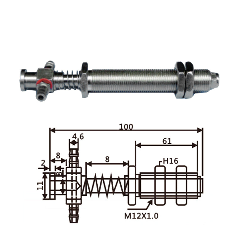 Vacuum Cup Holder Connector JD11-12100B-大头金具加牙长