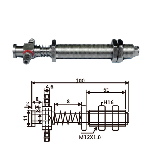 Vacuum Cup Holder Connector JD11-12100B-大头金具加牙长