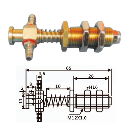 Vacuum Cup Holder Connector JT11-1265B-大头铜金具加牙长