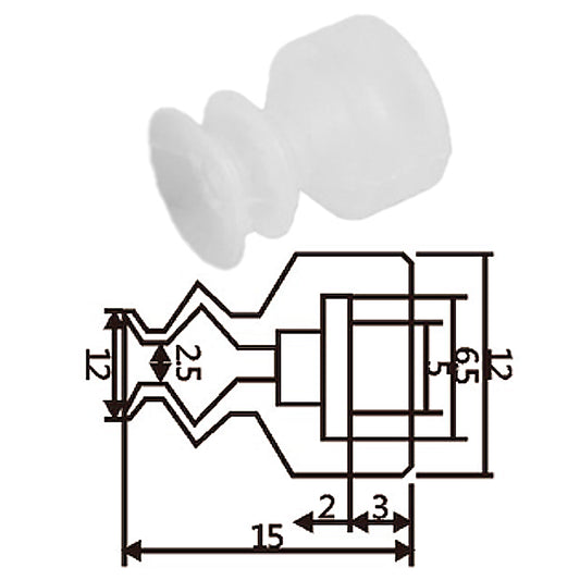 Pneumatic suction cup HM2-12