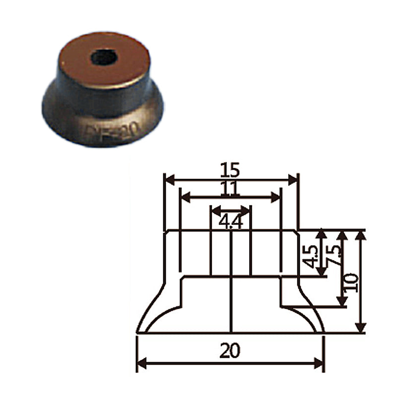 Pneumatic suction cup PF-20白和黑