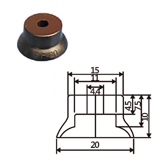 Pneumatic suction cup PF-20白和黑