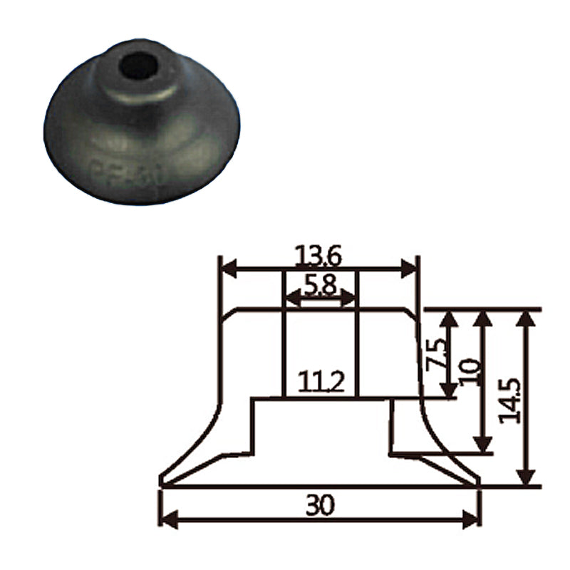 Pneumatic suction cup PF-30白和黑
