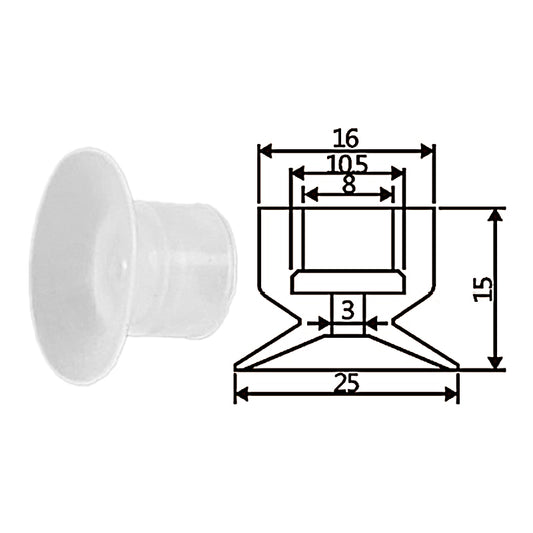 Pneumatic suction cup TS1-25