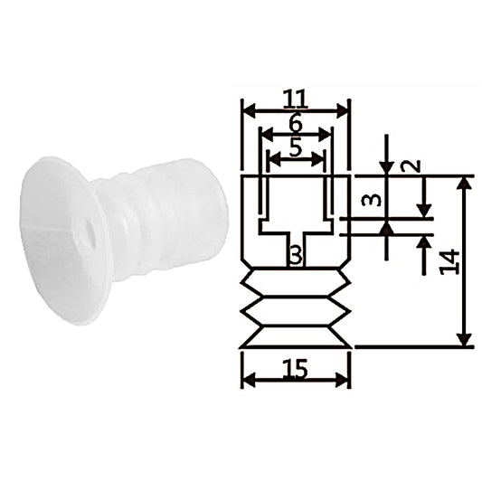 Pneumatic suction cup TS3-S15