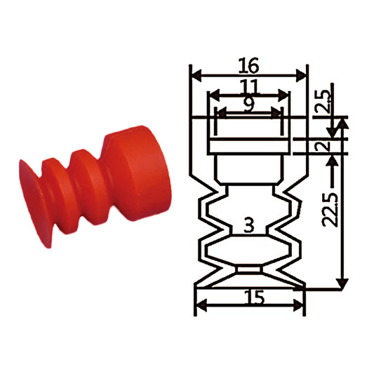 Pneumatic suction cup YX3-15