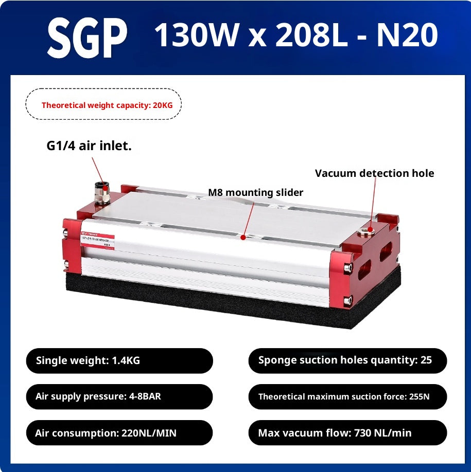 SGP 130x208-N20 with check valve