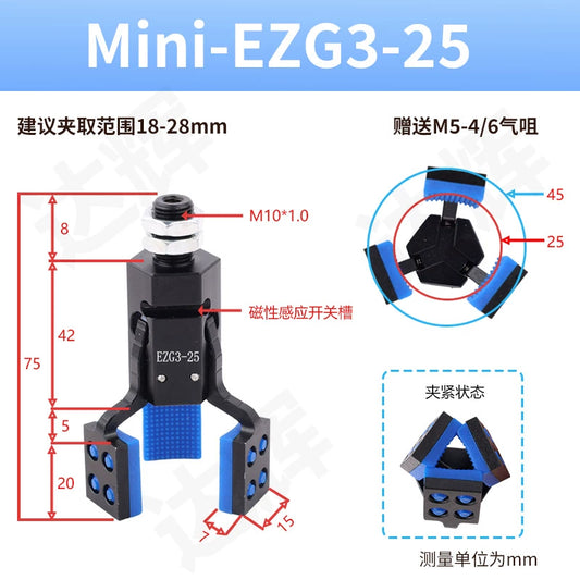 mini-EZG3-25 - Grasp range: 18 - 28mm