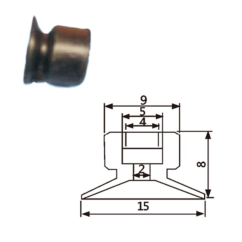 Pneumatic suction cup PF-15白和黑
