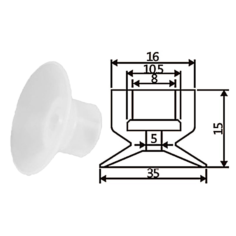 Pneumatic suction cup TS1-35