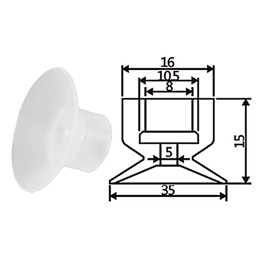 Pneumatic suction cup TS1-35