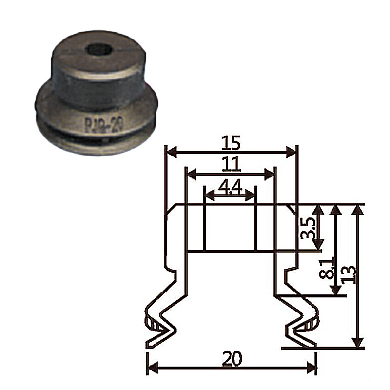 Pneumatic suction cup PJG-20白和黑