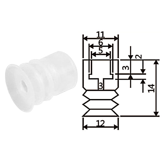 Pneumatic suction cup TS3-S12