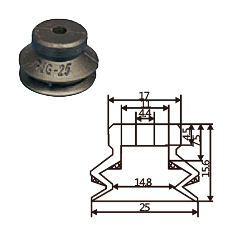 Pneumatic suction cup PJG-25白和黑