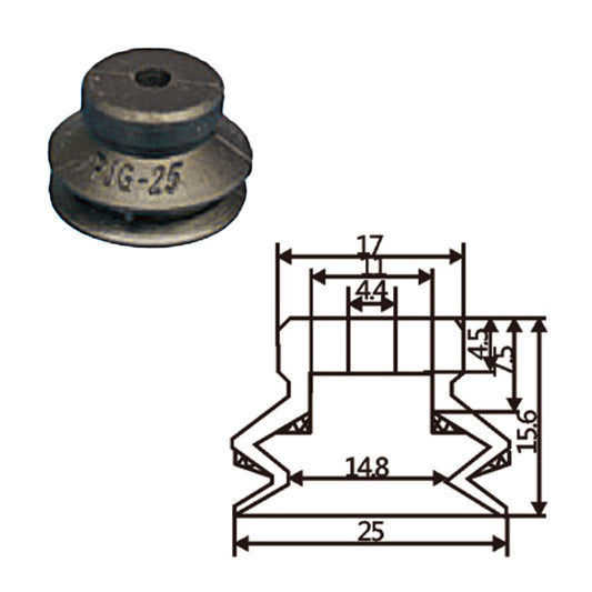 Pneumatic suction cup PJG-25白和黑