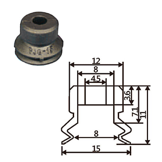 Pneumatic suction cup PJG-15白和黑