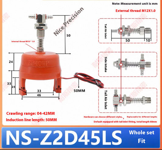 Two-claw detection NS-Z2D45LS (grasp range: 0 - 45MM) with a set of anti-torsion fittings
