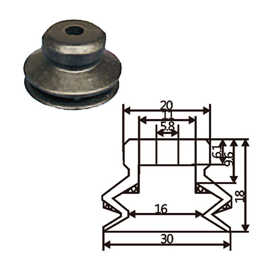 Pneumatic suction cup PJG-30白和黑