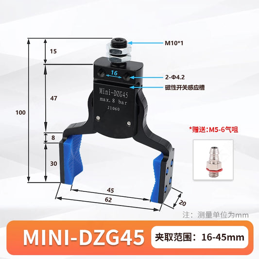 mini-DZG45 - Grasp range: 16 - 45mm