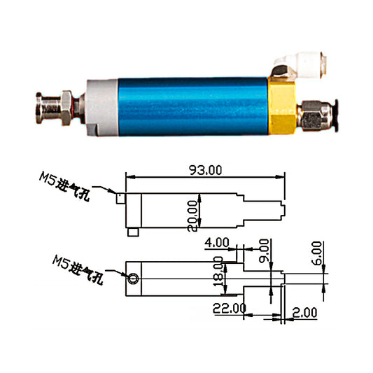 Push-in fitting suction device JD20-H90