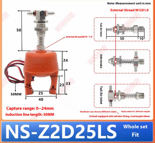 Two-claw detection NS-Z2D25LS (gripping range: 0 - 25MM) with anti-torsion hardware set