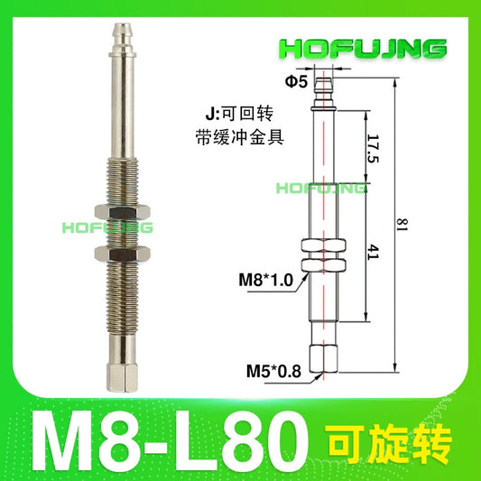 M8-L80 (pointed tip) rotatable