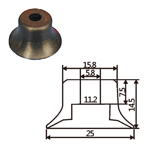 Pneumatic suction cup PF-25白和黑
