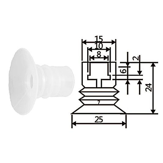 Pneumatic suction cup TS3-25