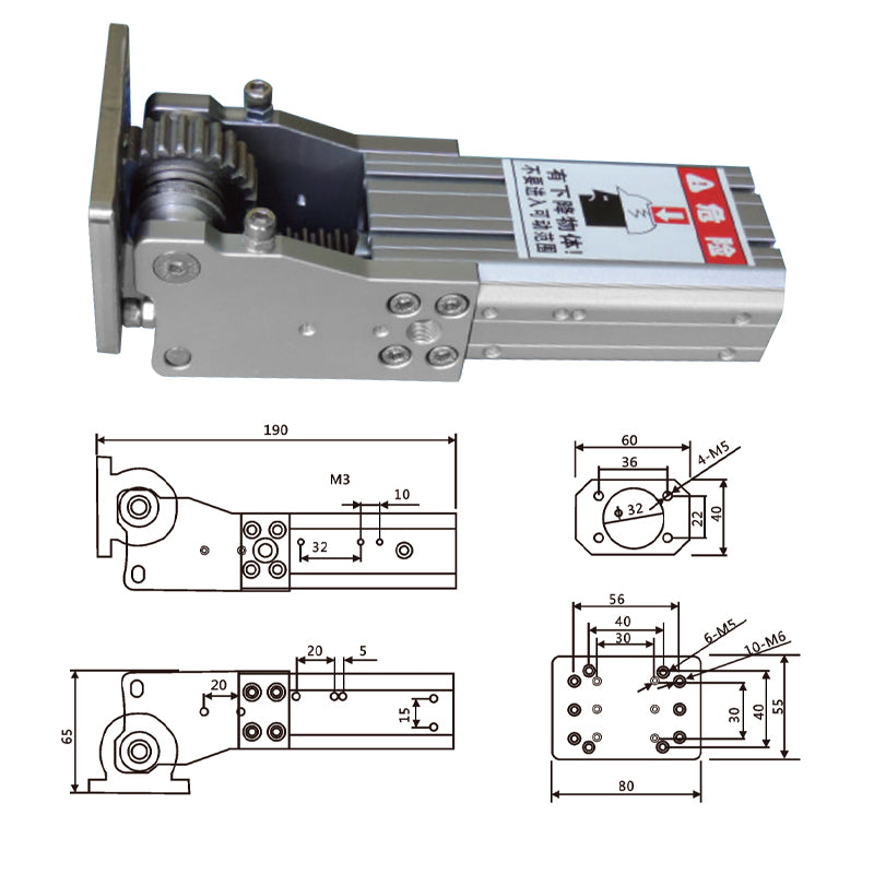 Pneumatic Side Pose Hinge Turning Cylinder JDCZ-3240