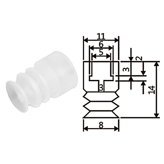 Pneumatic suction cup TS3-S8