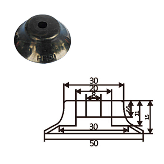Pneumatic suction cup PF-50白和黑